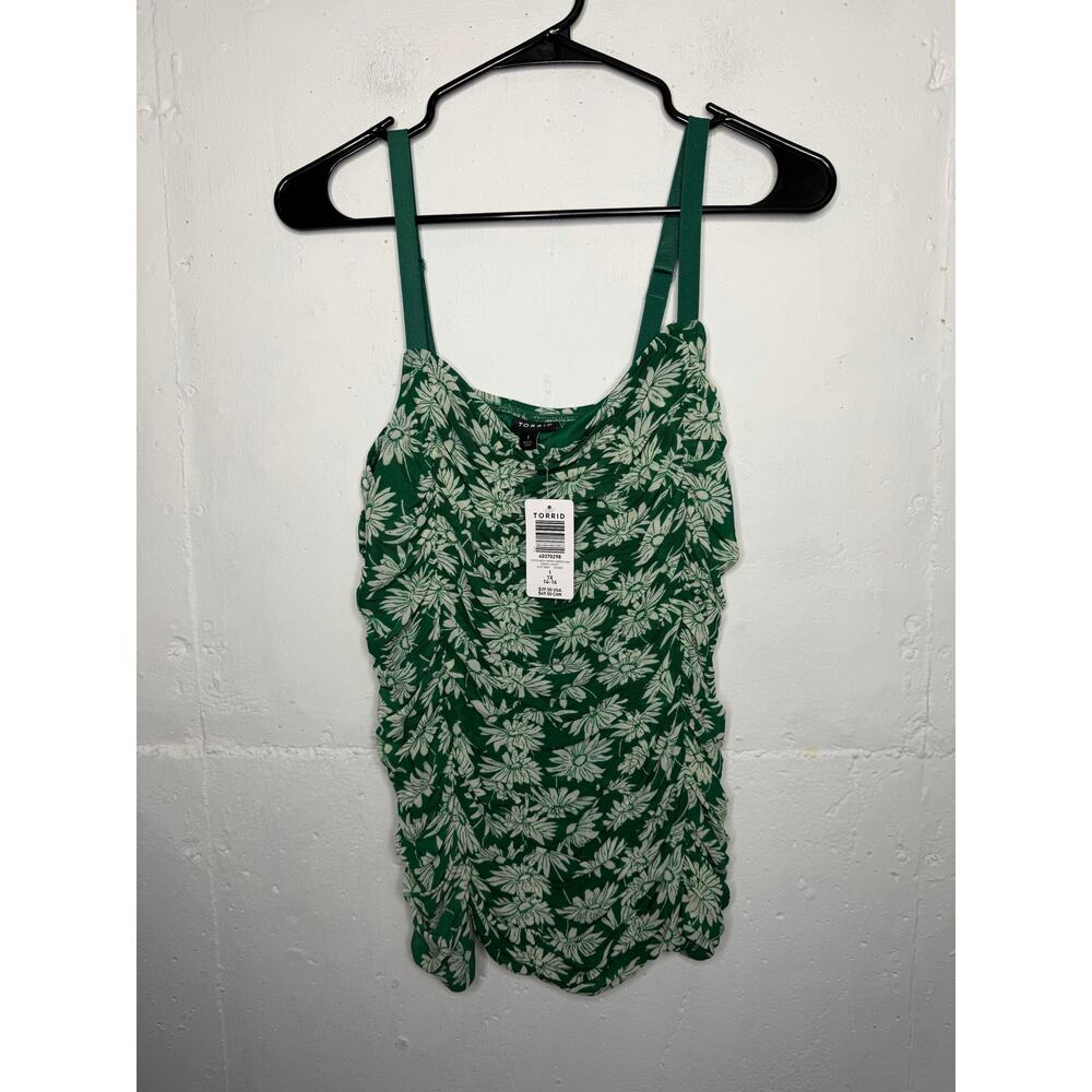 NEW Torrid Stretch Mesh Green Cami Size 1X